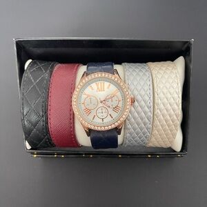 Elegant Multi-Color Women's Watch Set